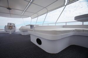 deck of pontoon boat