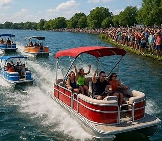 pontoon boat race