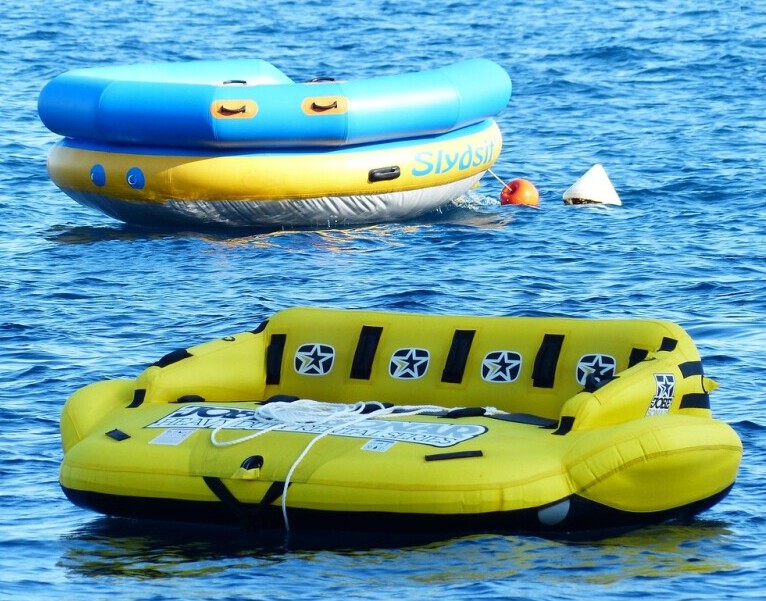 inflatable on the water