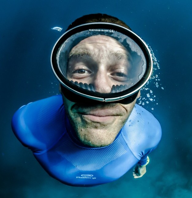 man underwater